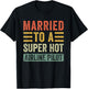 Family Roots Supply Co. Married to a Super Hot Airline Pilot Funny Husband Wife - Black, X-Small, -Adults, Short Sleeve, Cotton 60% Polyester 40% T-Shirt - T-Shirt | Black