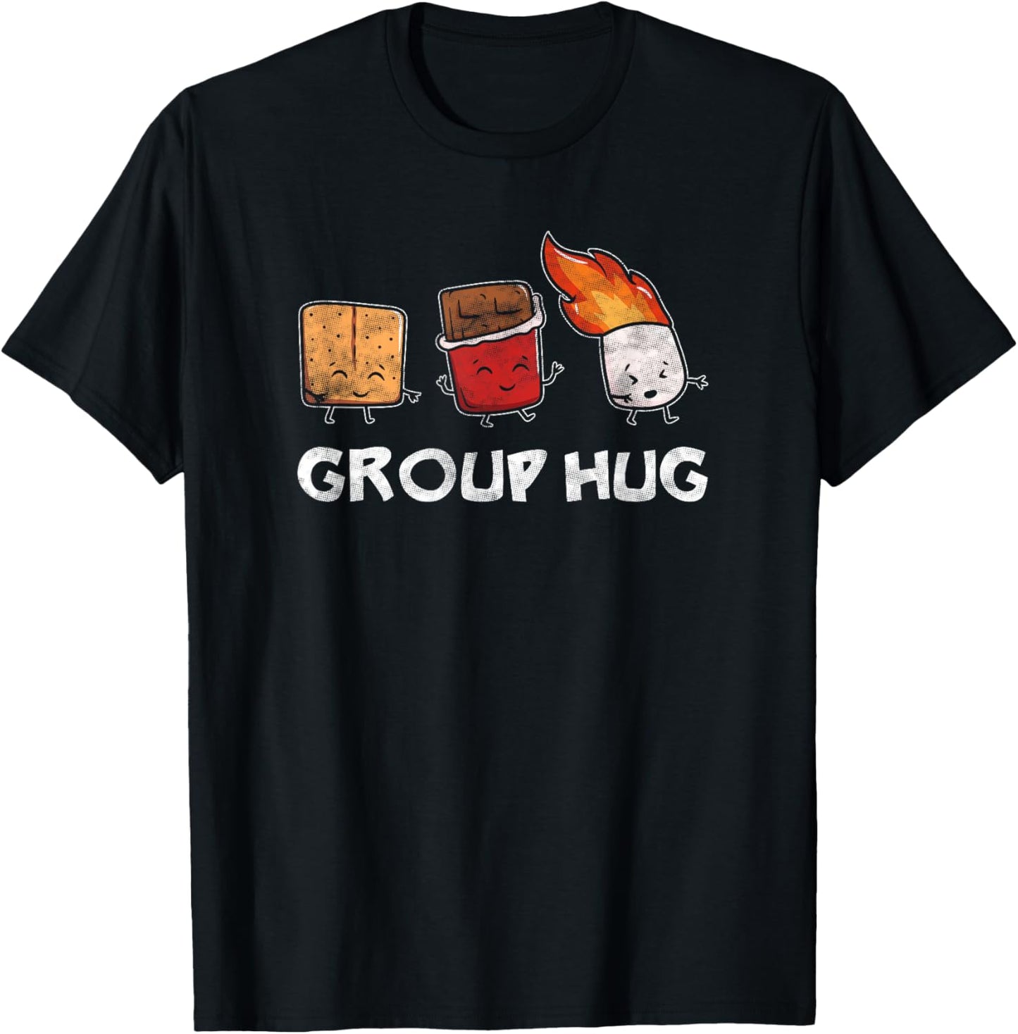 Smores S'mores Marshmallow Funny Camping Campfire T-Shirt - T-Shirt | Black