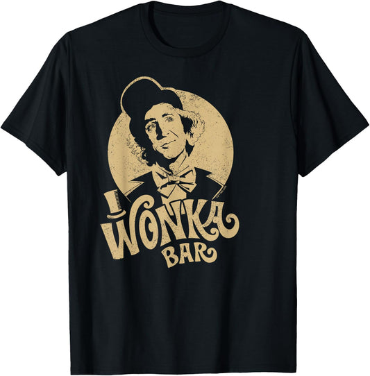 Willy Wonka & The Chocolate Factory - Wonka Bar One Color T-Shirt - T-Shirt | Black