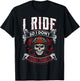I Ride so I don't Choke People skeleton biker art motorcycle T-Shirt - T-Shirt | Black