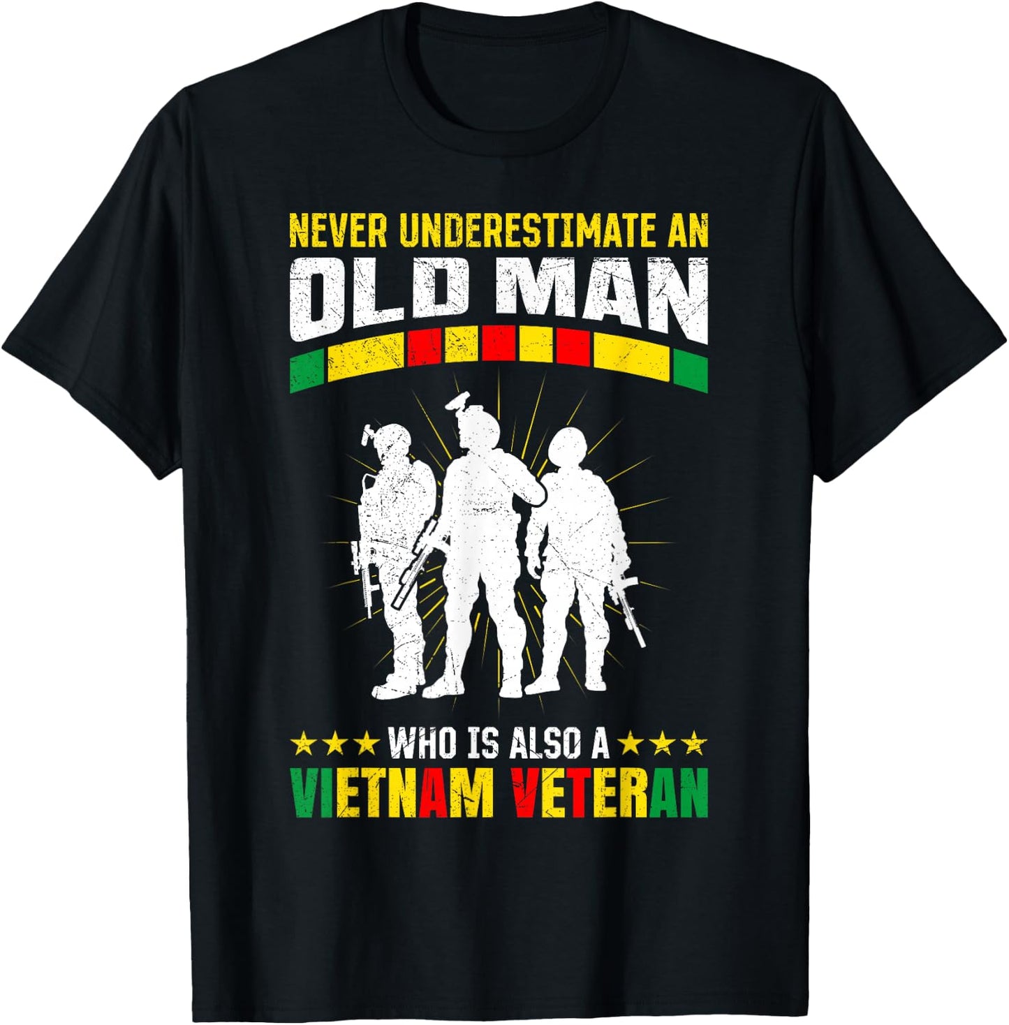 Vietnam Veteran Army Military Fan Memorial Day Veterans T-Shirt - T-Shirt | Black