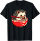 Hedgehog Ramen Funny Pet Japanese Food T-Shirt - T-Shirt | Black