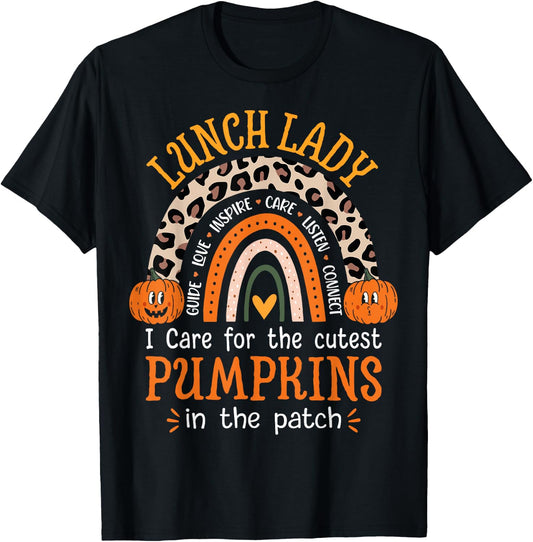Lunch Lady Funny Halloween School Cafeteria Worker T-Shirt - T-Shirt | Black