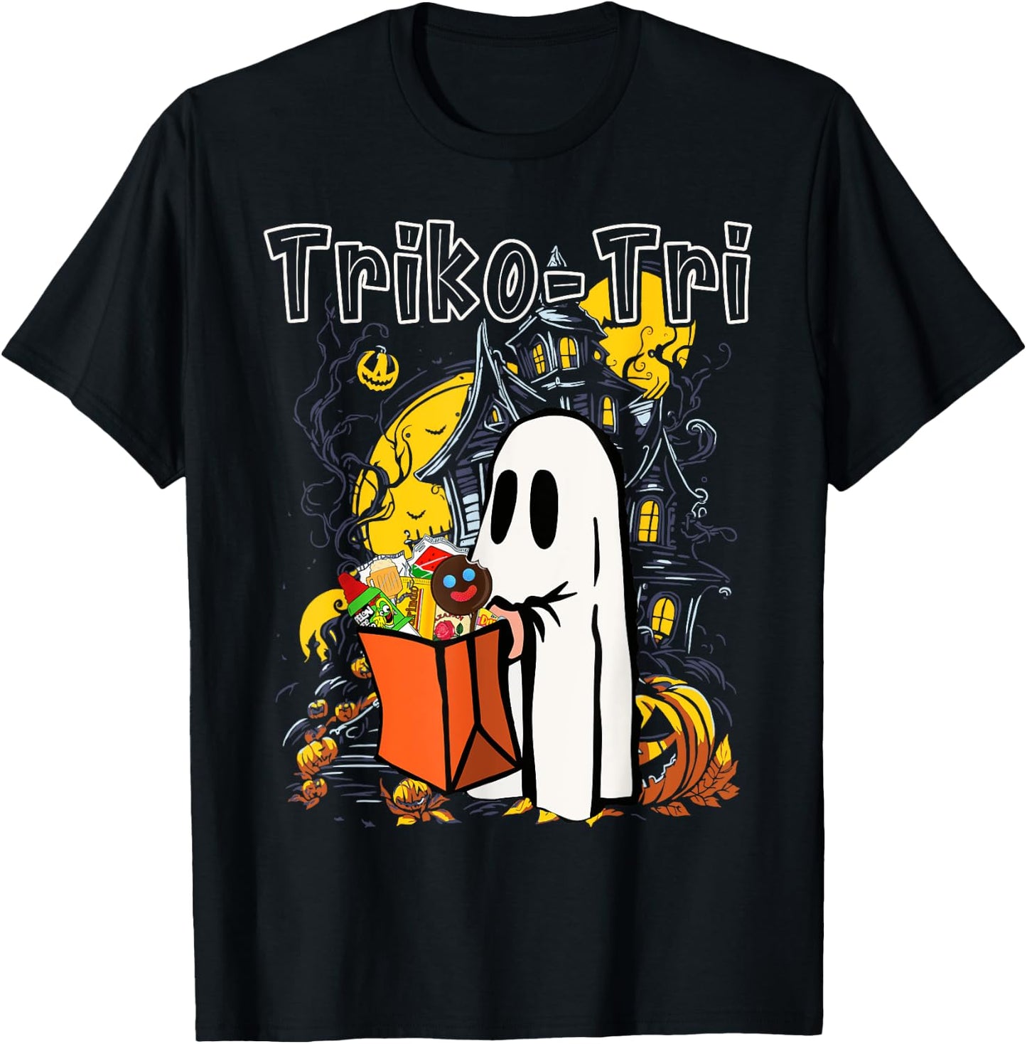 Triko-tri Funny Spanish Halloween T-Shirt - T-Shirt | Black