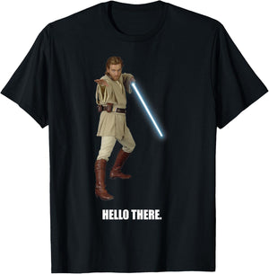Star Wars Obi-Wan Kenobi Hello There Portrait T-Shirt - T-Shirt | Black