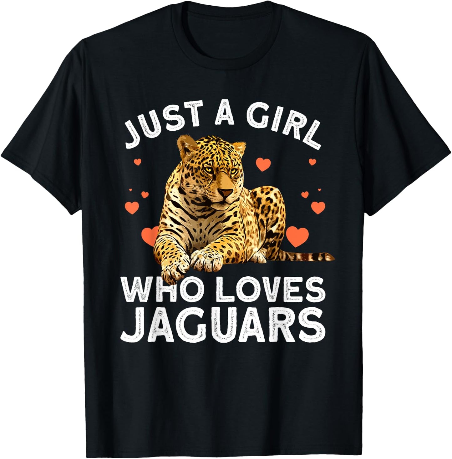 Cool Jaguar Design Girls Cat Animal Jaguar Lover T-Shirt - T-Shirt | Black