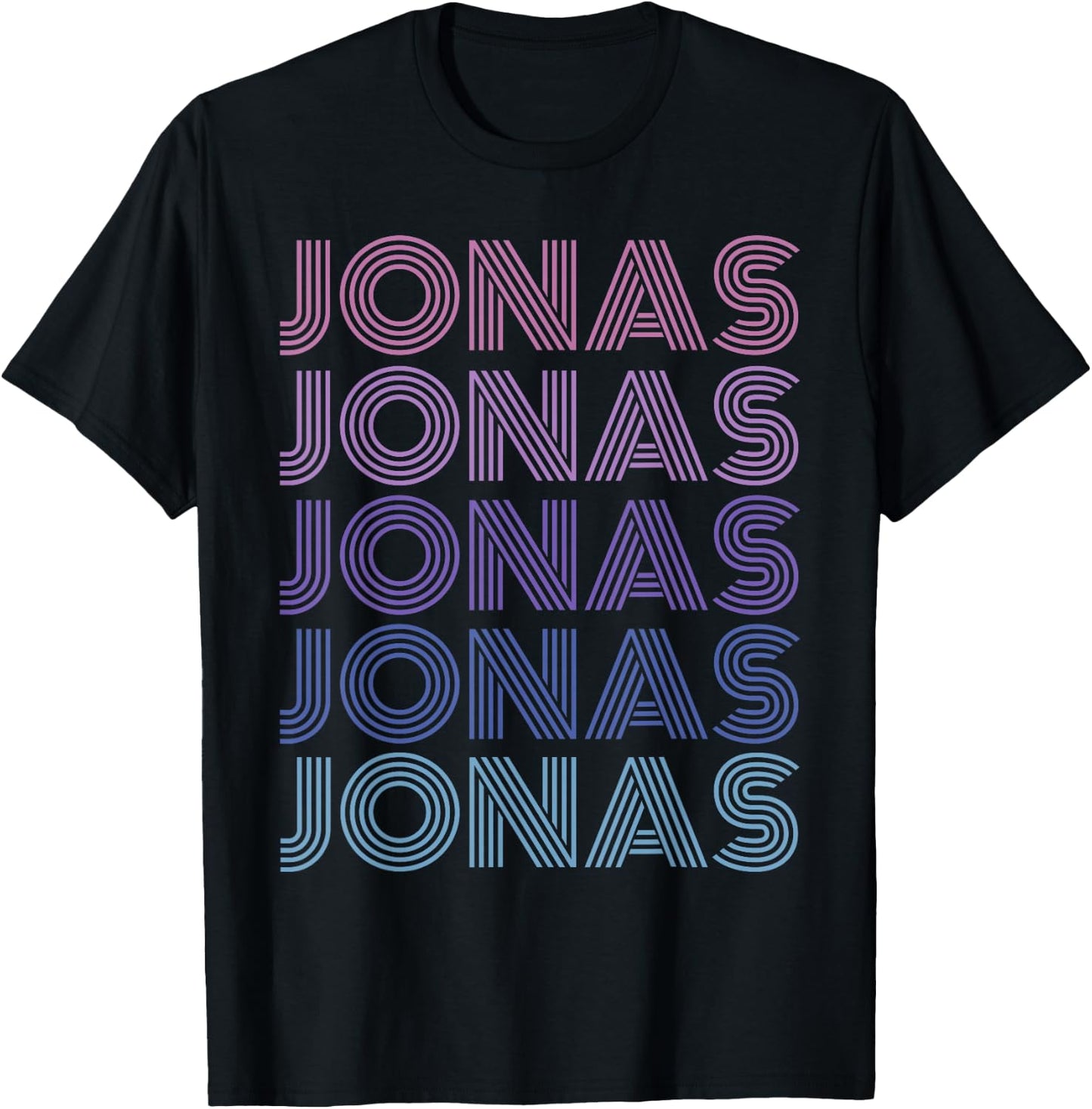 Retro Vintage Purple Jonas T-Shirt - T-Shirt | Black