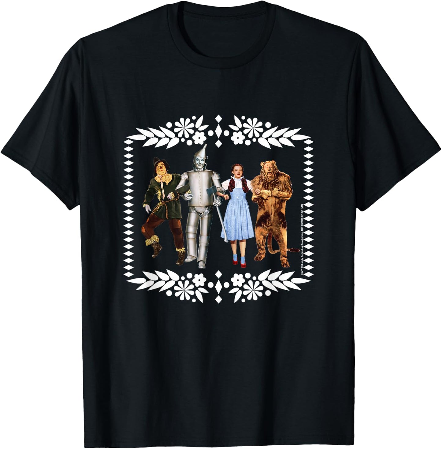 The Wizard of Oz - OZ Group White Border T-Shirt - T-Shirt | Black