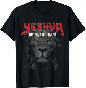 Yeshua The King is Coming Christian T-Shirt - T-Shirt | Black