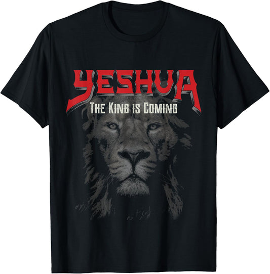 Yeshua The King is Coming Christian T-Shirt - T-Shirt | Black