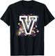 Kids Letter V Clothing For a Girl Who's Name Starts With V T-Shirt - T-Shirt | Black