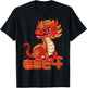 Kids Red Chinese New Year of the Dragon 2024 Lunar Zodiac T-Shirt - T-Shirt | Black