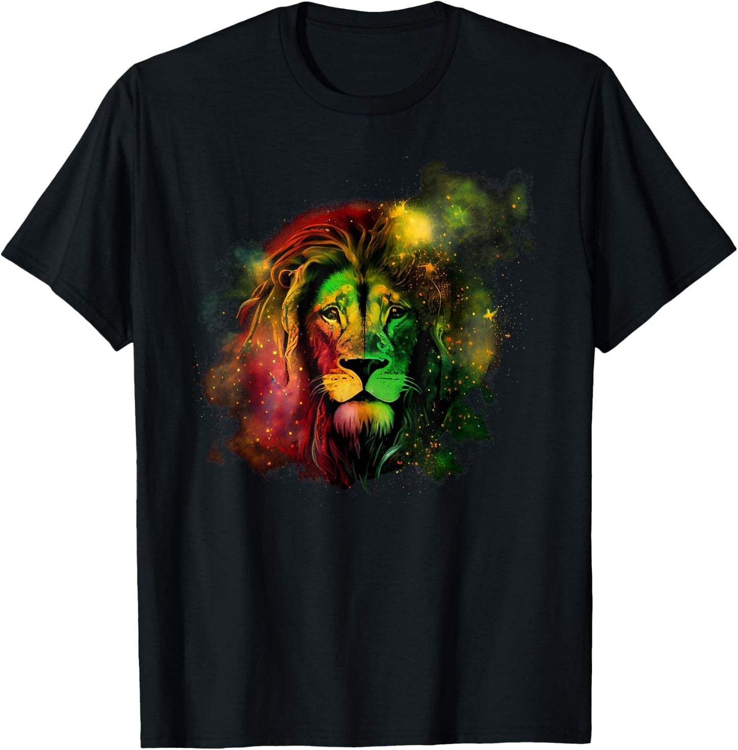 Reggae Lion Rastafari Music Freedom Zion Jamaica T-Shirt - T-Shirt | Black