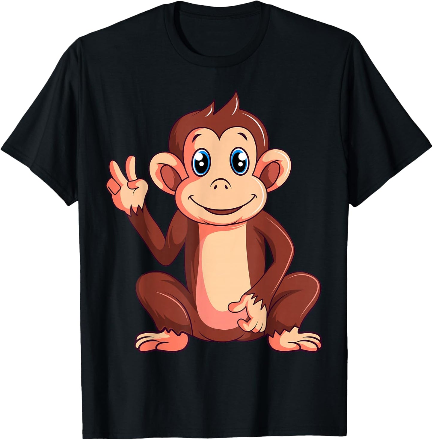 Monkey Lover Kids Boys Girls Women T-Shirt - T-Shirt | Black