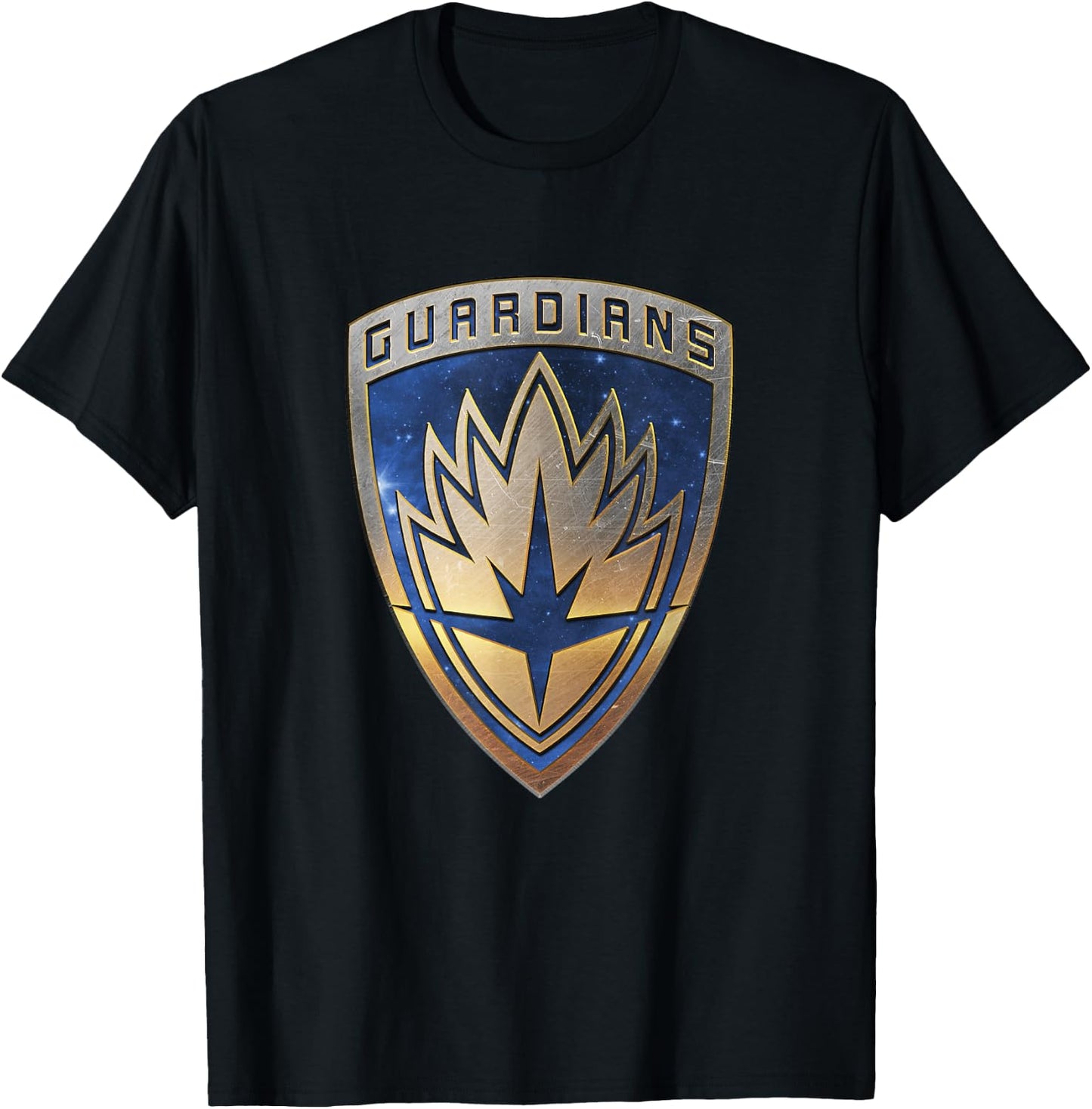 Marvel Guardians of the Galaxy Vol. 3 Gold Celestial Badge T-Shirt - T-Shirt | Black