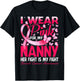 I Wear Pink For My Nanny Breast Cancer Awareness Butterfly T-Shirt - T-Shirt | Black