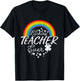 Luckiest Teacher Ever Rainbow- St Patricks Day Teacher T-Shirt - T-Shirt | Black
