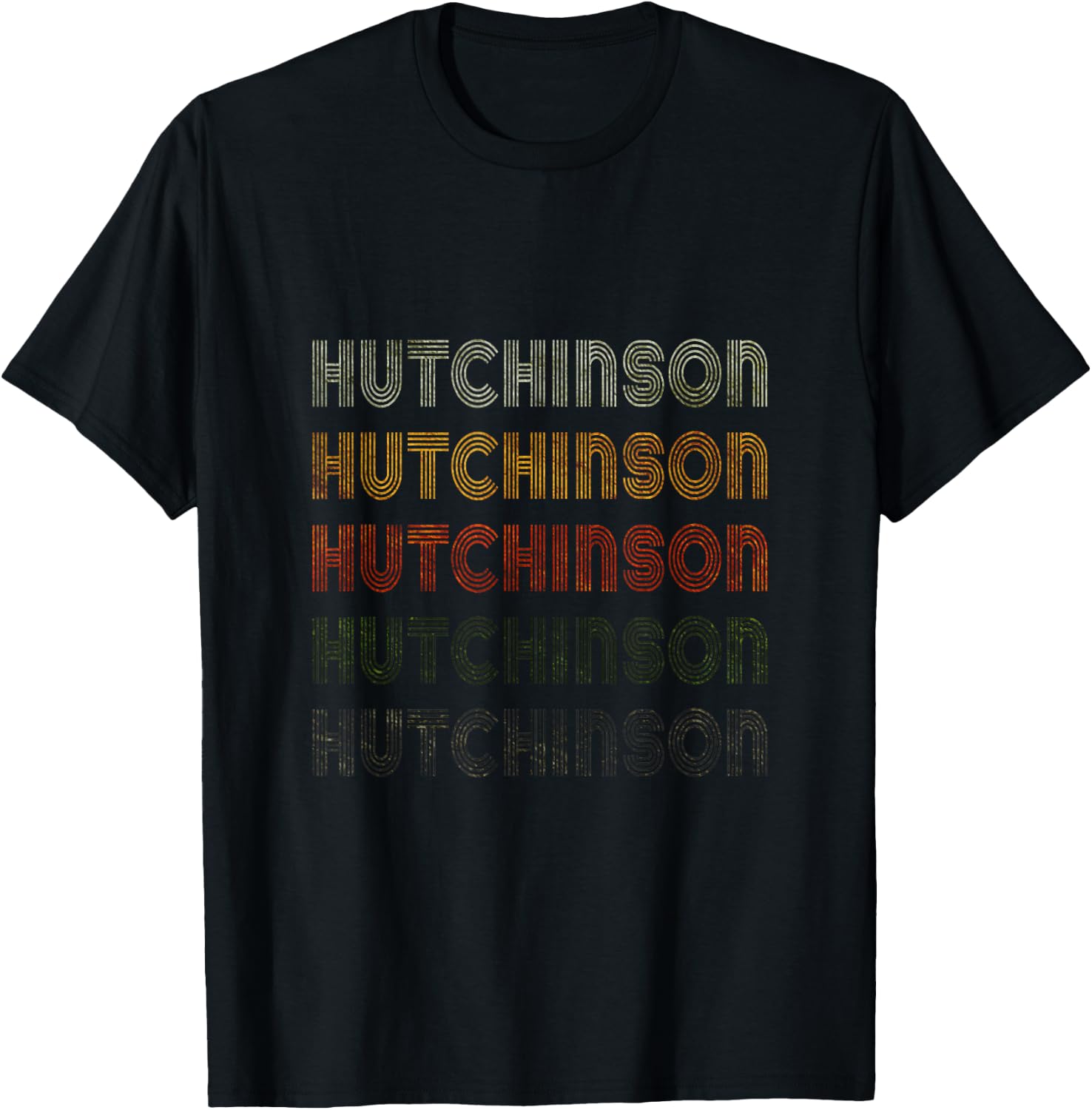 Love Hutchinson Grunge Vintage Style Black Hutchinson T-Shirt - T-Shirt | Black