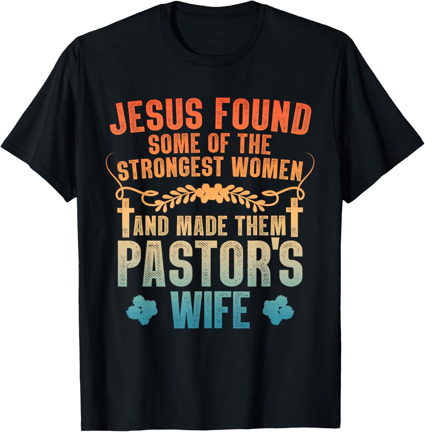 Cool Pastor Wife Art Women Girl Pastor Appreciation Preacher T-Shirt - T-Shirt | Black