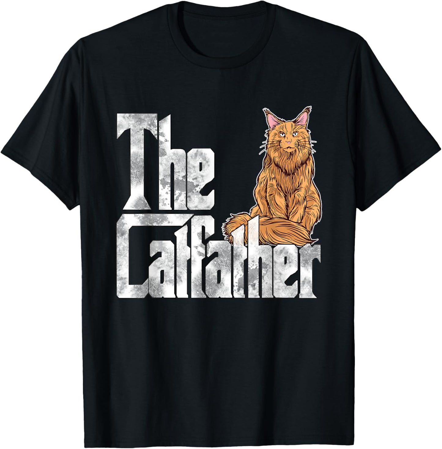 Cat Dad The Catfather Maine Coon Cat Father Kitty Daddy Women T-Shirt - T-Shirt | Black