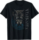 Walhalla Wolf Wolves Odins Runes Nordic Compass Viking T-Shirt - T-Shirt | Black