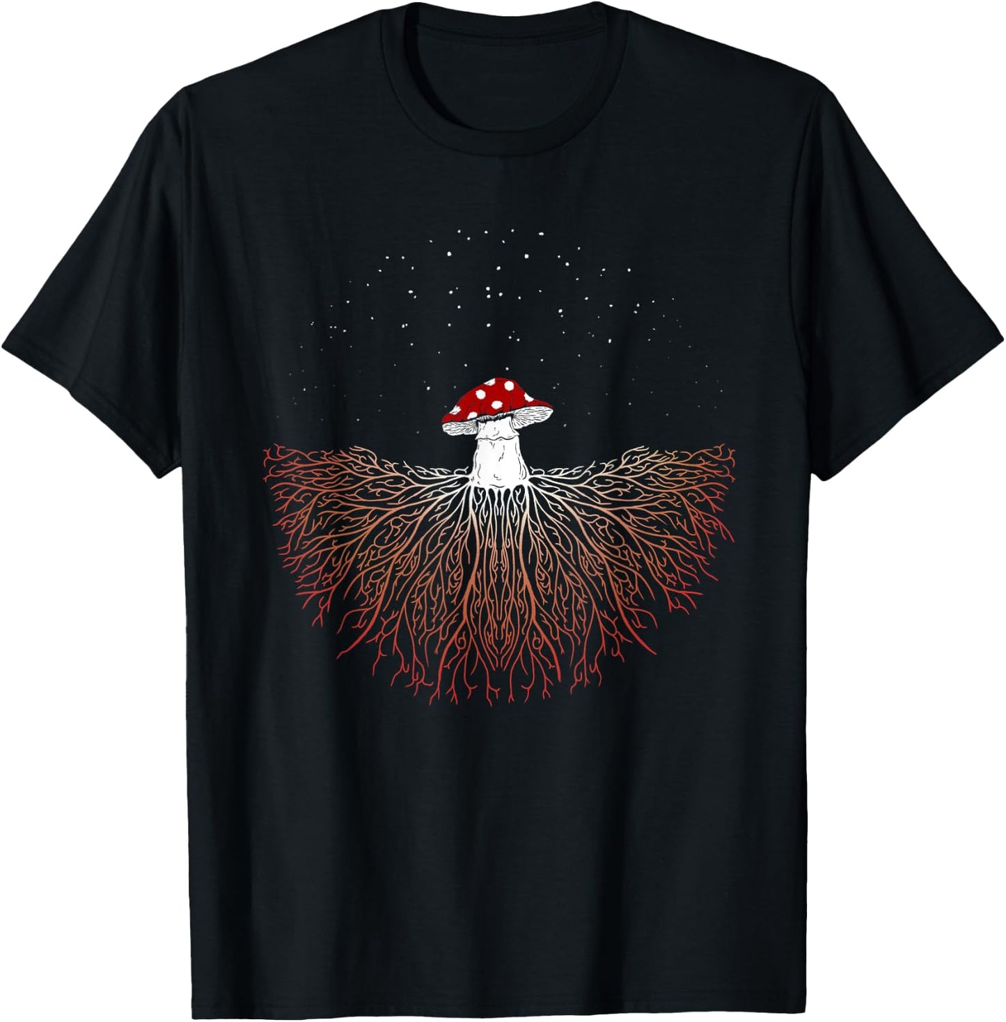Mushroom fungus mycelium T-Shirt - T-Shirt | Black