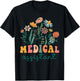 Groovy Wildflower Medical Assistant T-Shirt - T-Shirt | Black