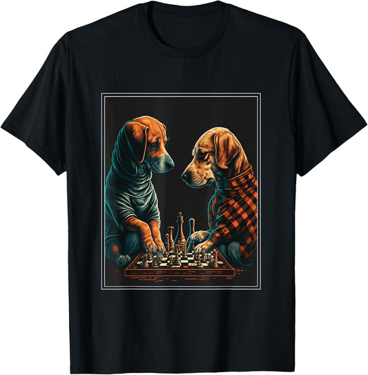 Dog Labrador Chess Player Lady King T-Shirt - T-Shirt | Black