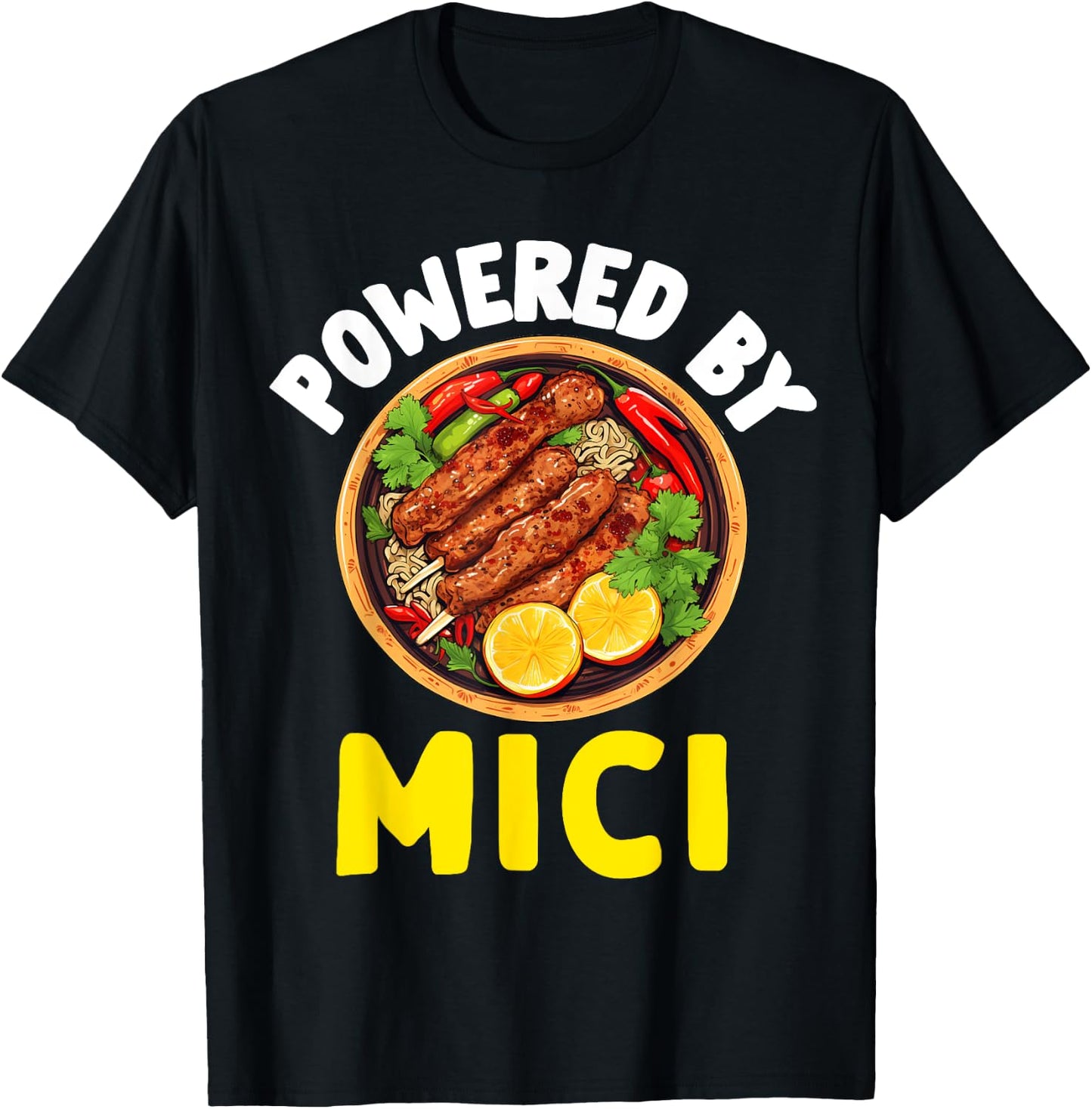 Romanian Food Mici Women Kids Romania Souvenir Pride T-Shirt - T-Shirt | Black