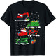 Construction Vehicle Christmas Red Trucks Winter Boys Kids T-Shirt - T-Shirt | Black