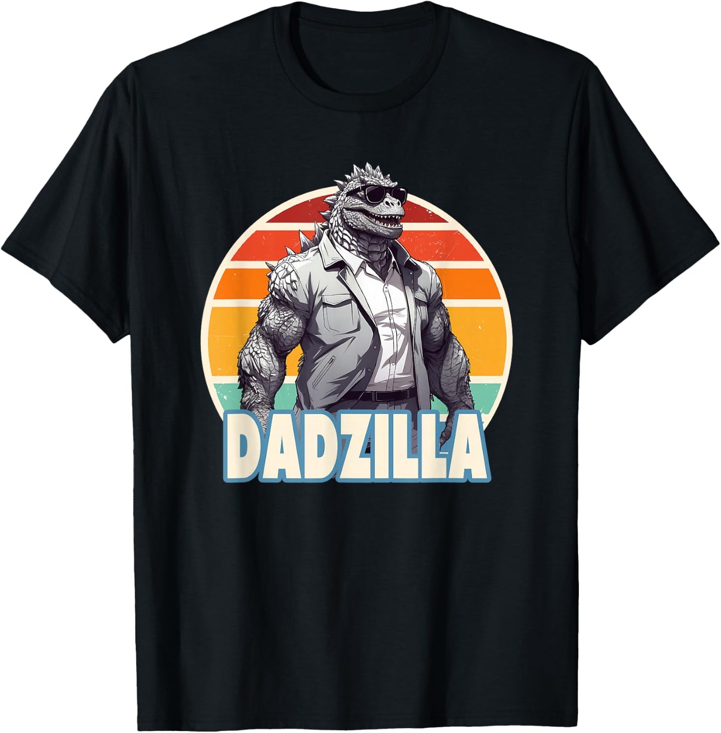 Dadzilla The Rad Dad Kaiju Vibes T-Shirt - T-Shirt | Black