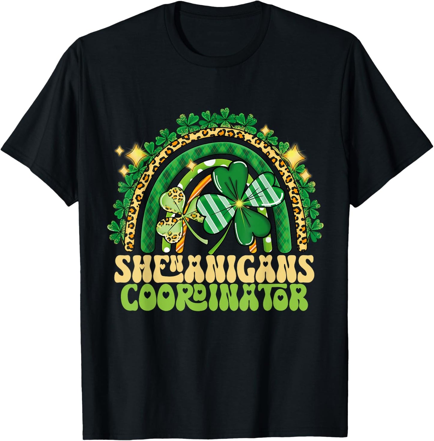 Shenanigans Coordinator Rainbow Teacher St Patricks Day T-Shirt - T-Shirt | Black