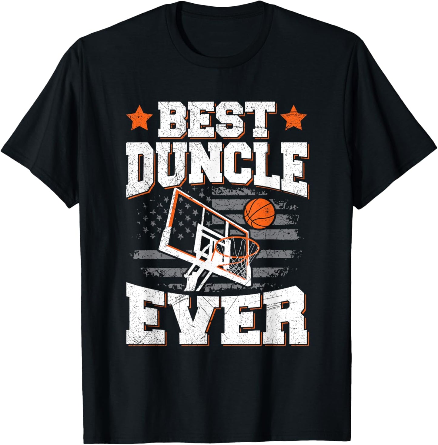 Best duncle ever Pun for a Basketball Uncle T-Shirt - T-Shirt | Black