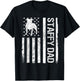 Staffy Dad USA Flag Pet Staffordshire Bull Terrier Dog Dad T-Shirt - T-Shirt | Black