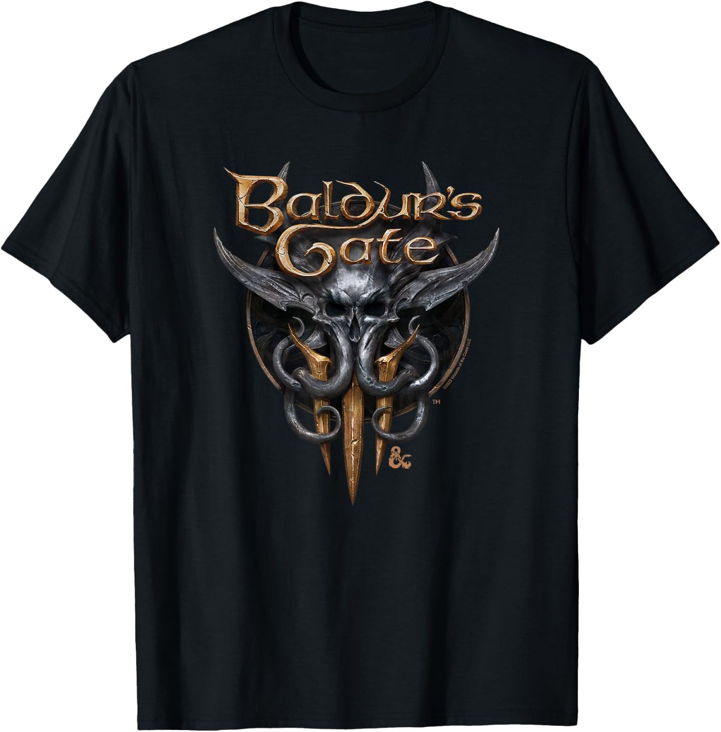 Dungeons & Dragons Baldur's Gate III Illithid Logo T-Shirt - T-Shirt | Black