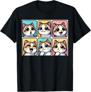 Wacky Cute Selfie Kitten Lover Funny Photography Cat Women Kids T-Shirt - T-Shirt | Black