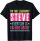 Legendary Steve First Name Funny Quote For Steve T-Shirt - T-Shirt | Black
