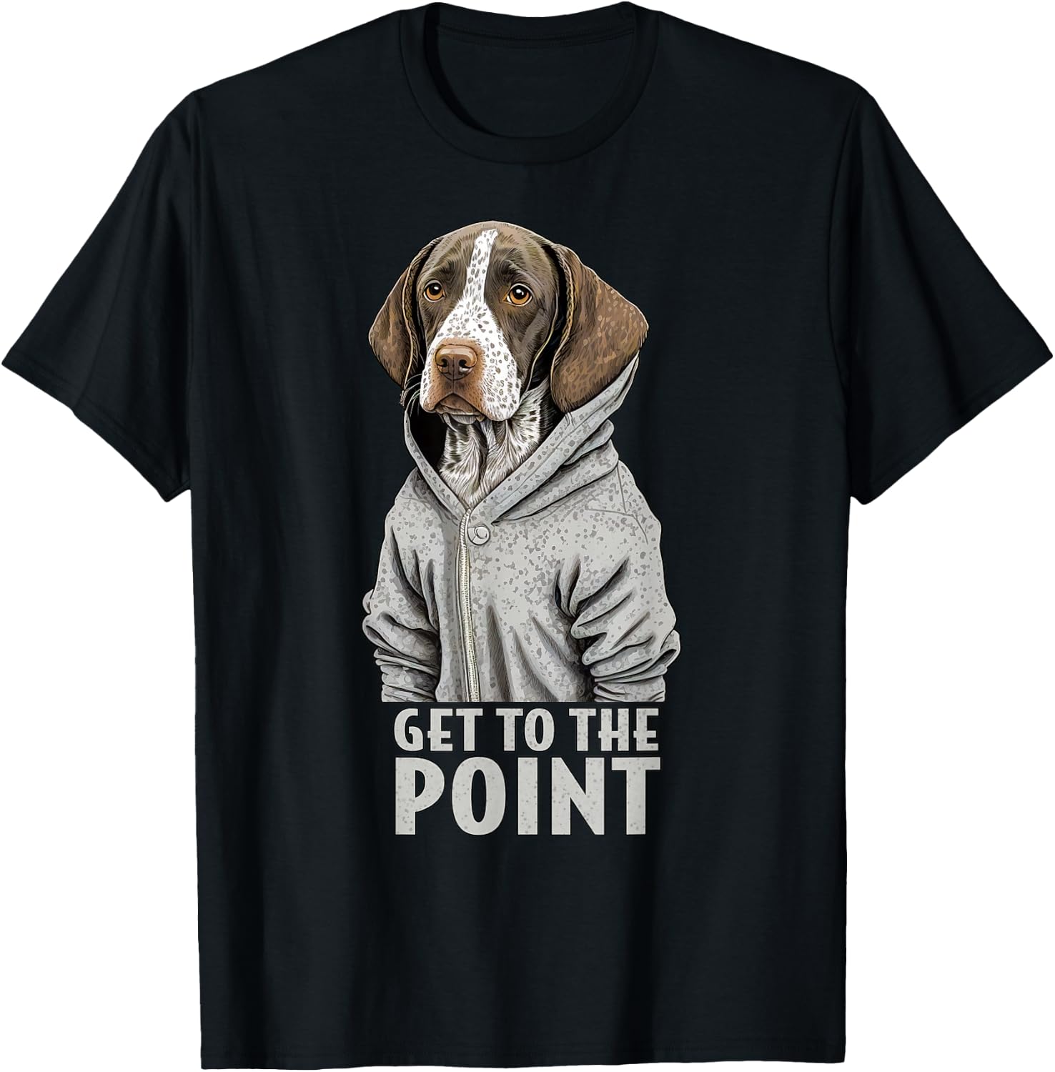 English Pointer Dog Get To The Point Funny Women Girls Kids T-Shirt - T-Shirt | Black