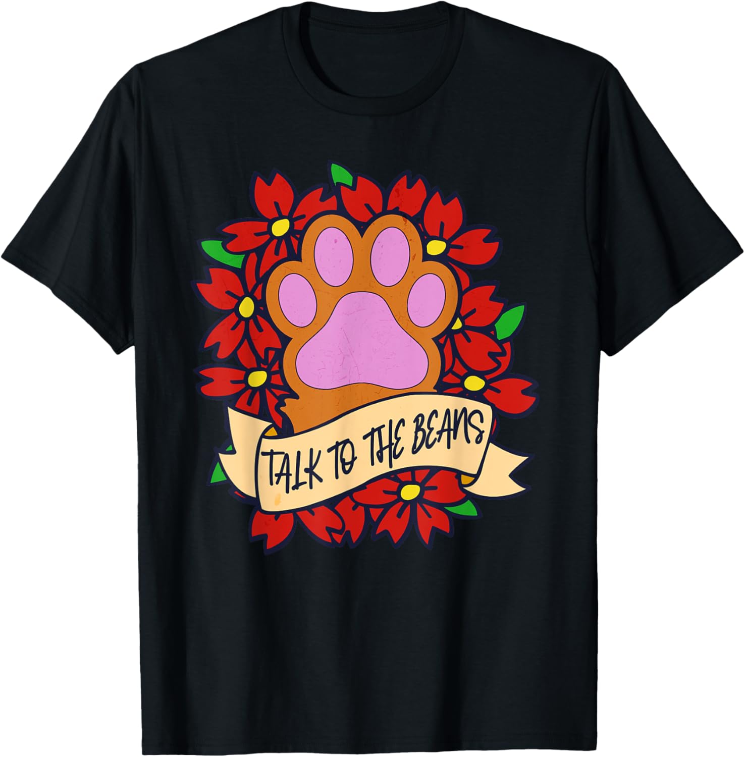 Talk to the Toe Beans Funny Cat Person Women Kids T-Shirt - T-Shirt | Black
