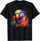 Colorful Splash Art Rainbow Lorikeet Parrot Lover T-Shirt - T-Shirt | Black
