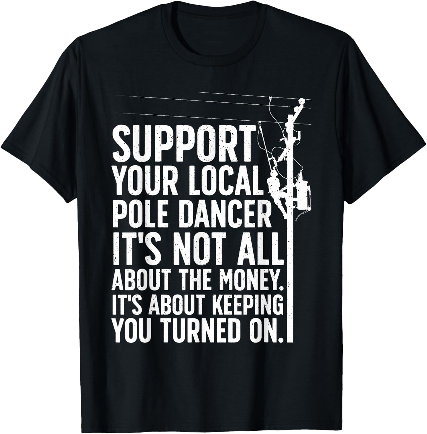 Best Lineman Design Women Kids Electrical Lineman T-Shirt - T-Shirt | Black