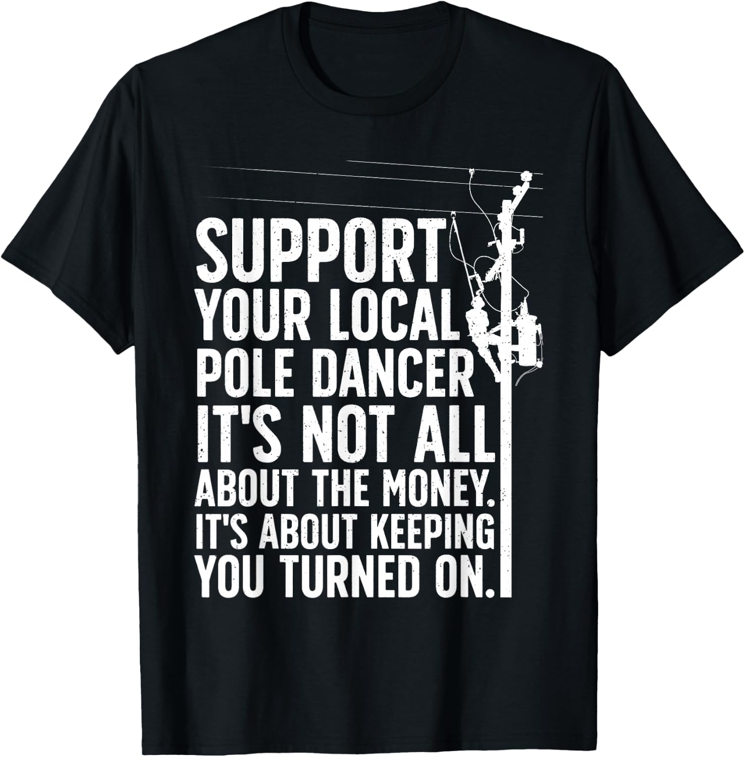 Best Lineman Design Women Kids Electrical Lineman T-Shirt - T-Shirt | Black