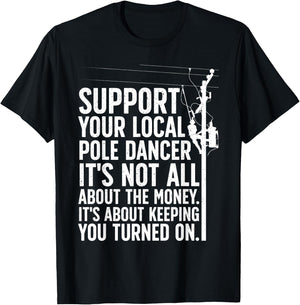 Best Lineman Design Women Kids Electrical Lineman T-Shirt - T-Shirt | Black