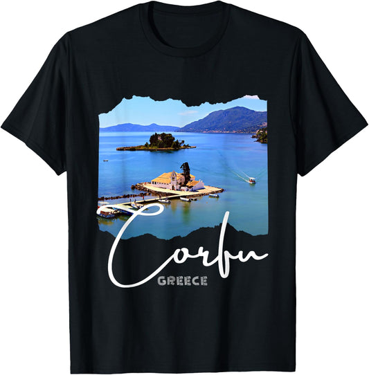 Corfu Island Greece Corfu T-Shirt - T-Shirt | Black