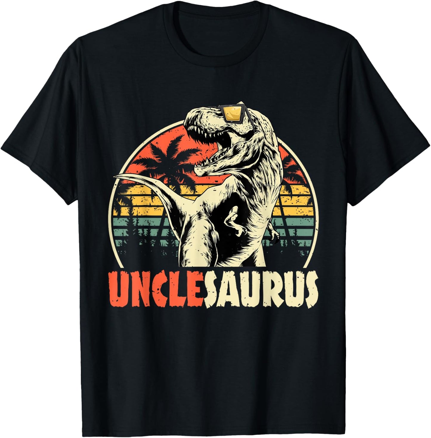 Unclesaurus T Rex Dinosaur Uncle Saurus Family Matching T-Shirt - T-Shirt | Black