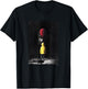 It Pennywise & Georgie Red Balloon Iconic Movie Poster T-Shirt - T-Shirt | Black
