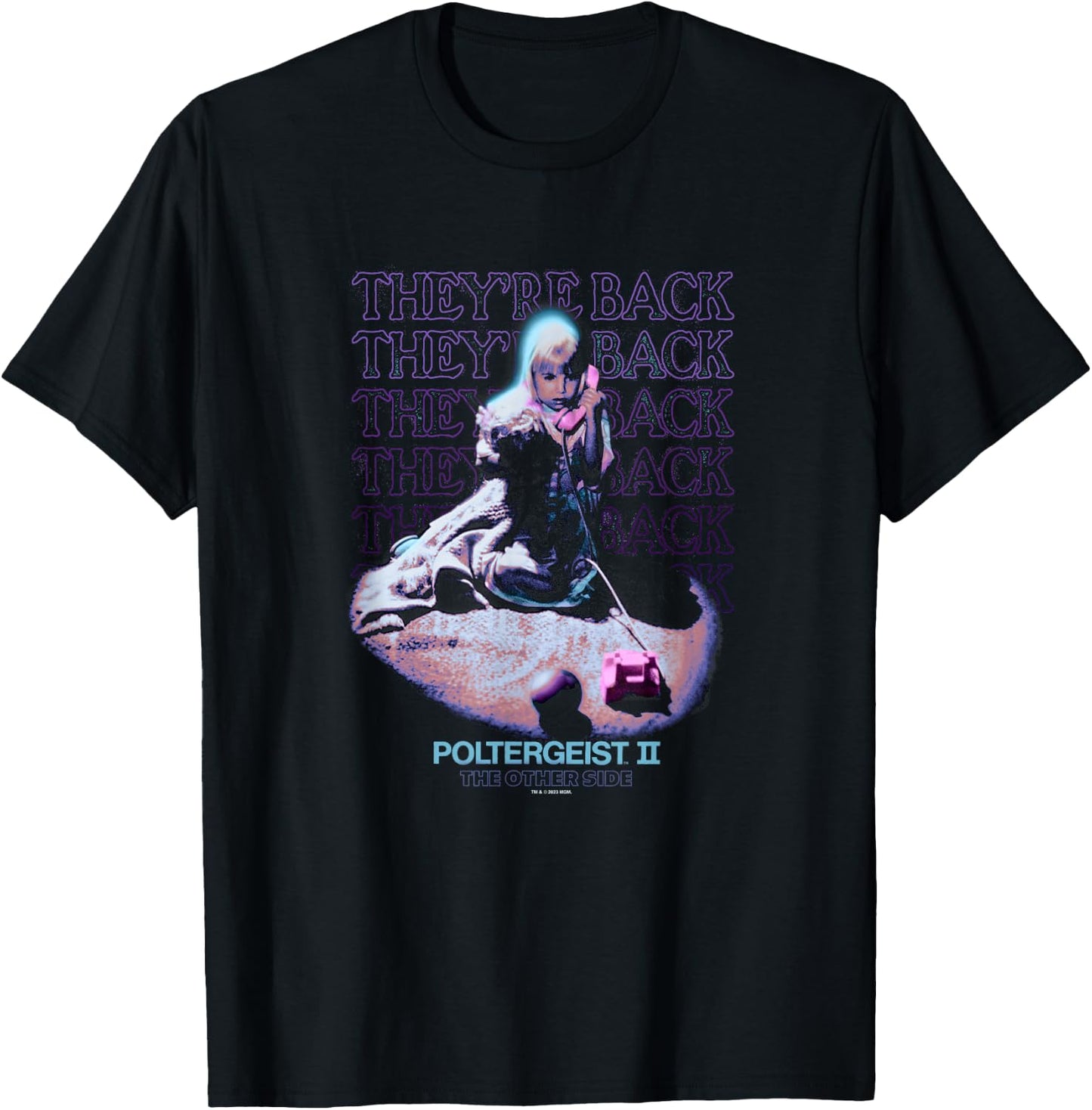 Poltergeist II Carol Ann They're Back Phone Call Halloween T-Shirt - T-Shirt | Black