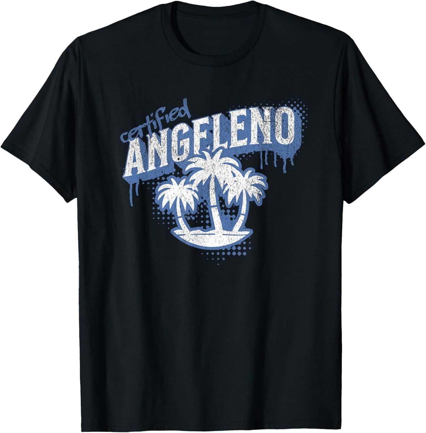 Certified Angeleno - City Pride Street Art Design T-Shirt - T-Shirt | Black
