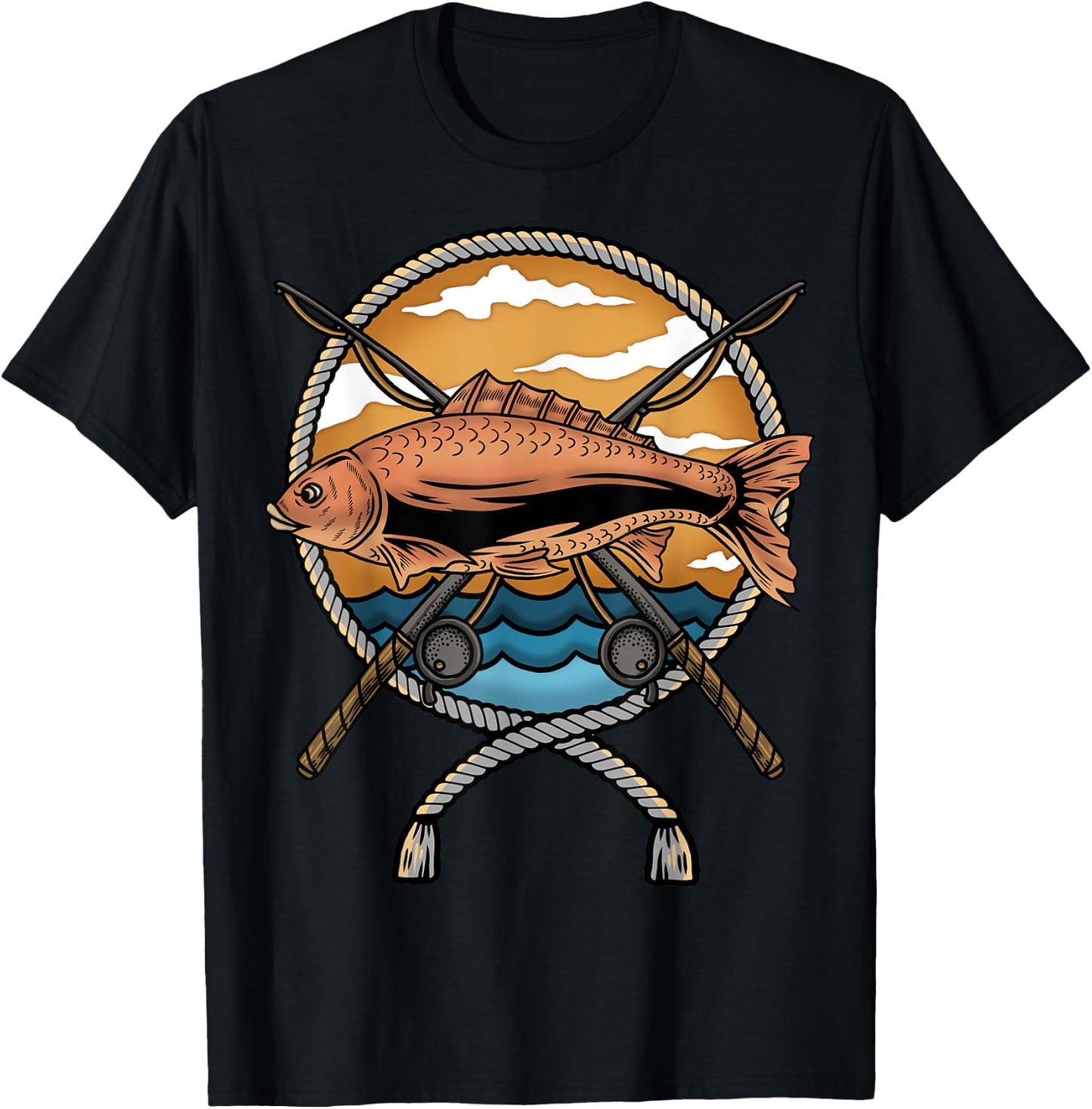 Carp Fish Fisherman Fishing T-Shirt - T-Shirt | Black