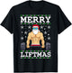 Merry Liftmas Bodybuilder Wiehnachten Ugly Christmas T-Shirt - T-Shirt | Black